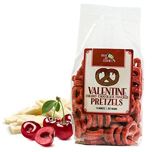 Valentine's Day Cherry Chocolate Covered Pretzels