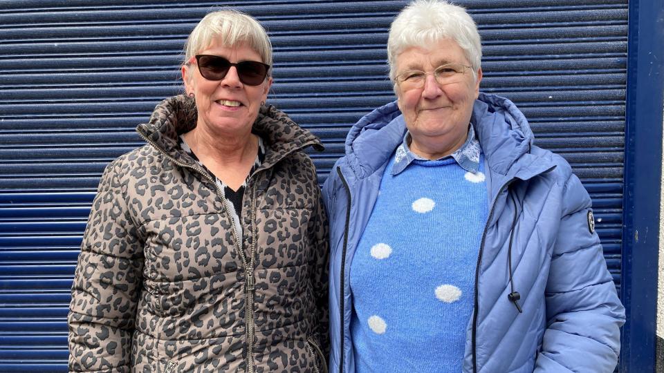 Janet Havert and Janet Lamb in Billingham town centre