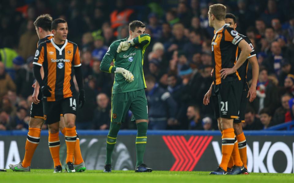 <p>Gritty Hull were left fed up after Chelsea got the crucial second goal </p>
