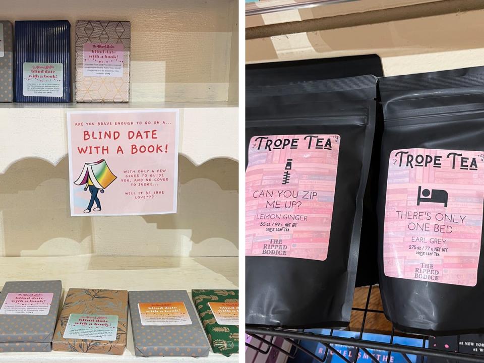 Blind date books and romance-trope teas.