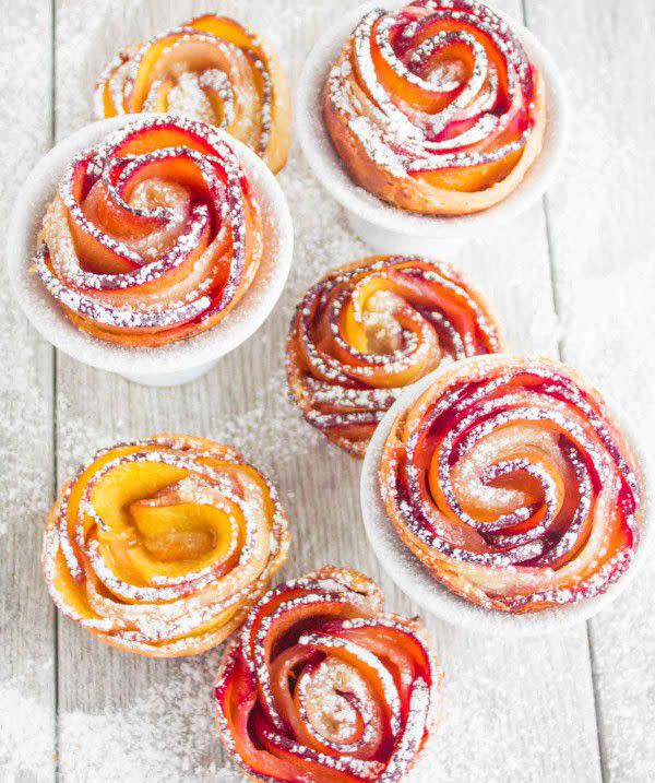 Peach Plum Rose Tarts