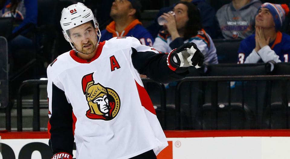 Mark Stone is the biggest prize available on deadline day. (Photo by Jamie Sabau/NHLI via Getty Images)