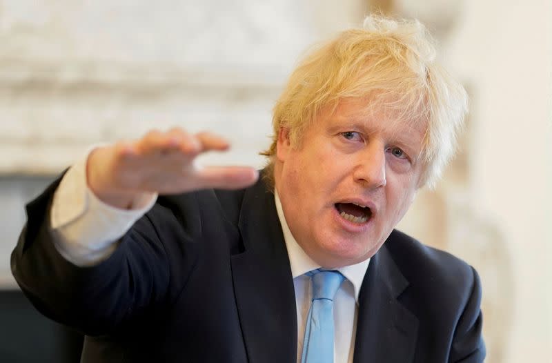Britain's Prime Minister Boris Johnson appears before the Liaison Committee in London