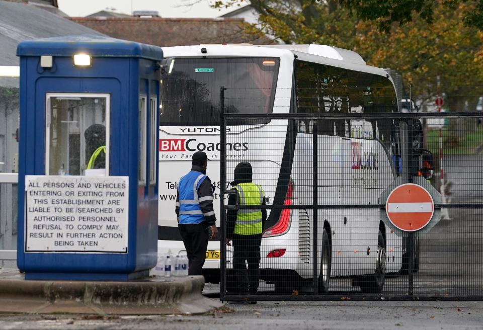 A coach arrived at the facility in Kent (PA)