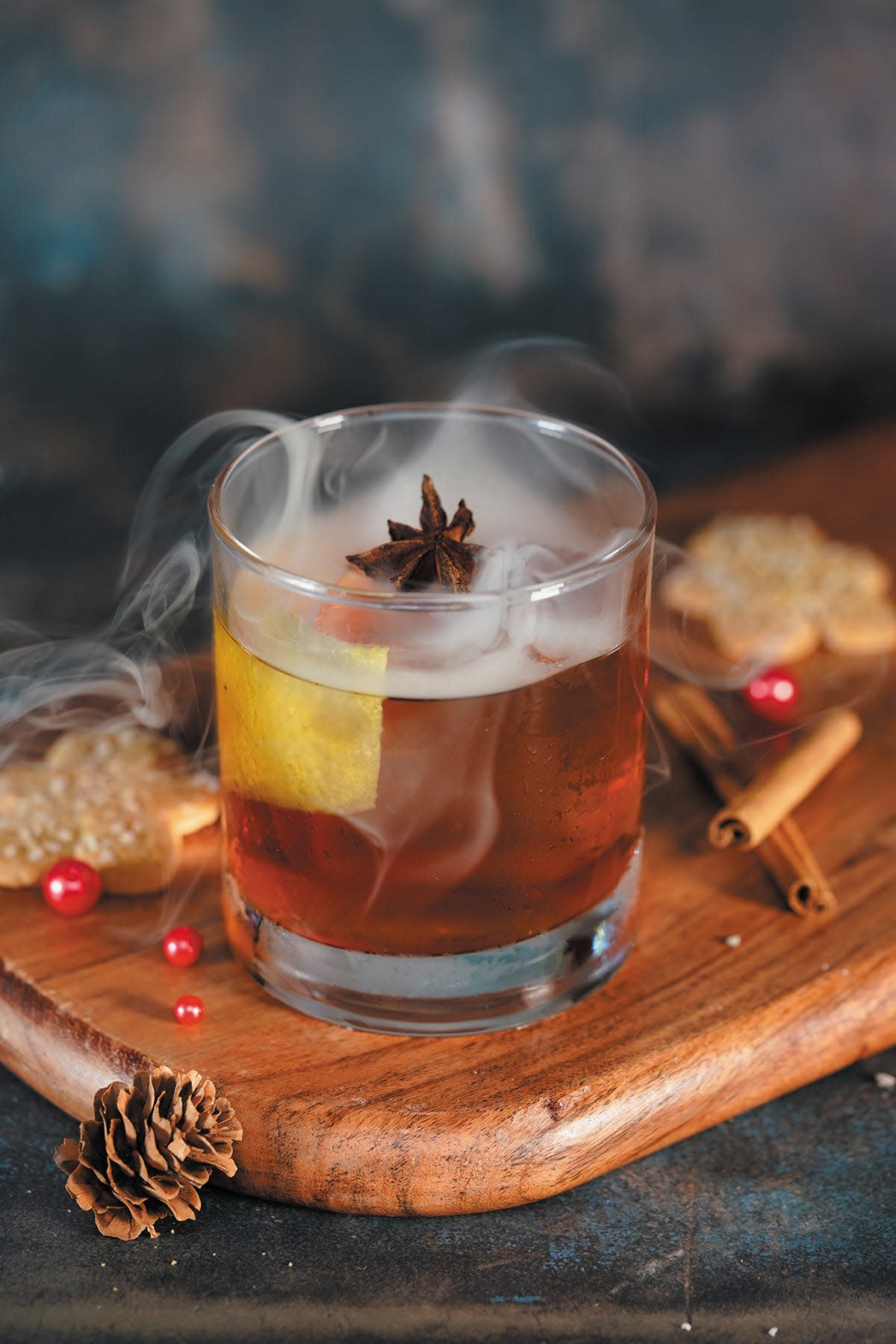 Celebrate New Year's Eve at 1000 North and maybe give one of their seasonal cocktails a try like this fireside old fashion.