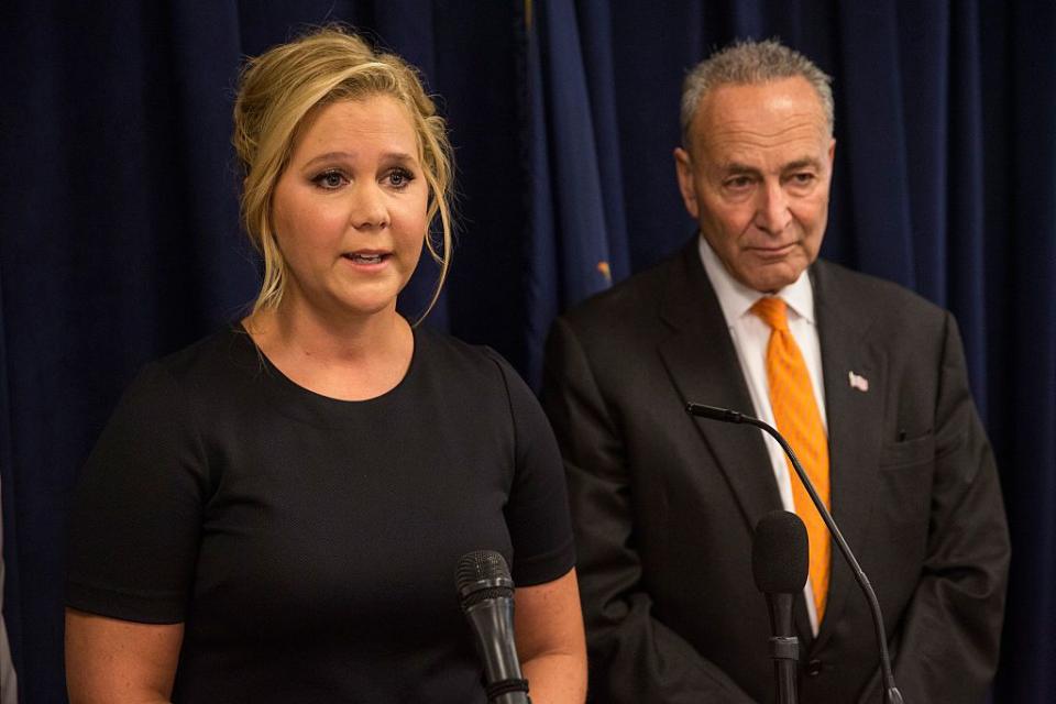 Amy Schumer and Chuck Schumer