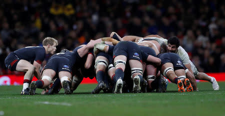 Rugby Union - Autumn Internationals - Wales vs Georgia - Principality Stadium, Cardiff, Britain - November 18, 2017 General view of a scrum Action Images via Reuters/Andrew Boyers