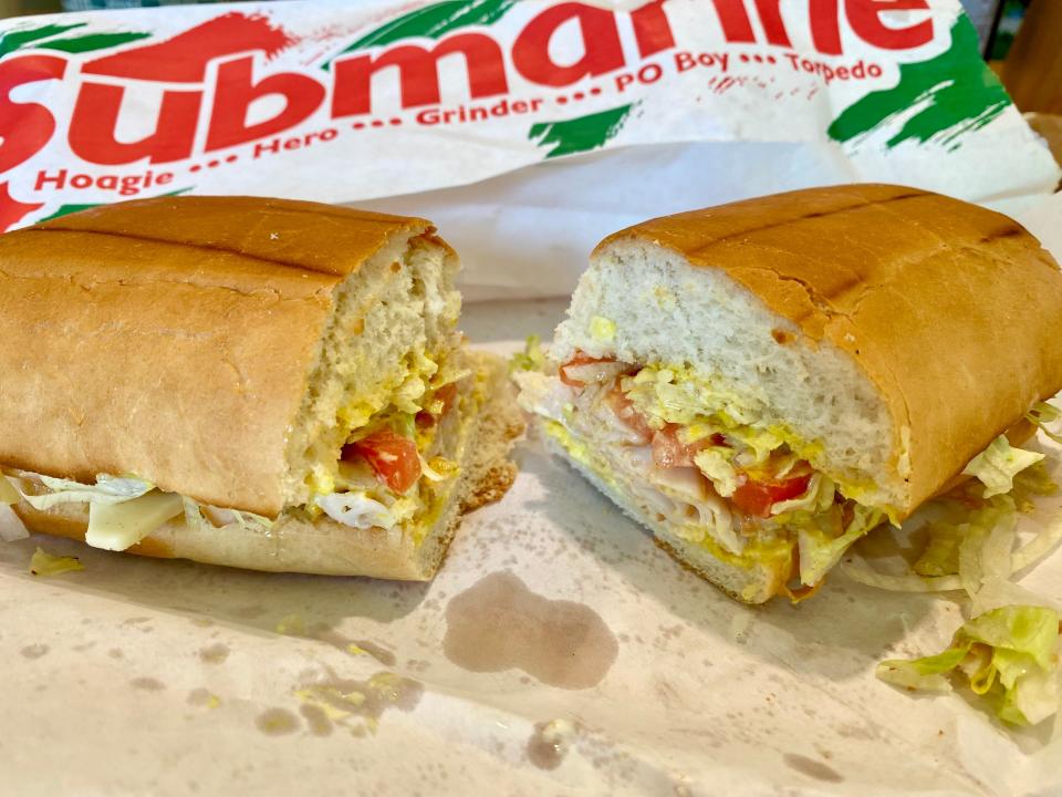 Highland Super Submarine Sandwich Shop, 3316 Summer Ave., is loved by Memphians for its foot-long sub sandwiches. Pictured here is a Turkey Sub with all the fixings.