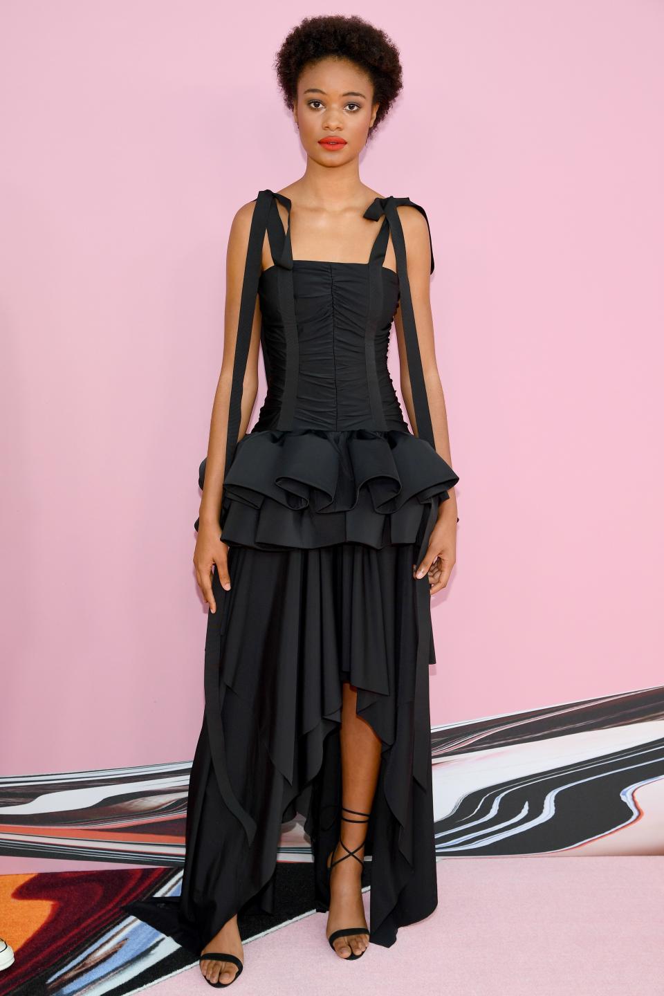 <h1 class="title">Ayesha Sesay in Christopher John Rogers</h1><cite class="credit">Photo: Getty Images</cite>