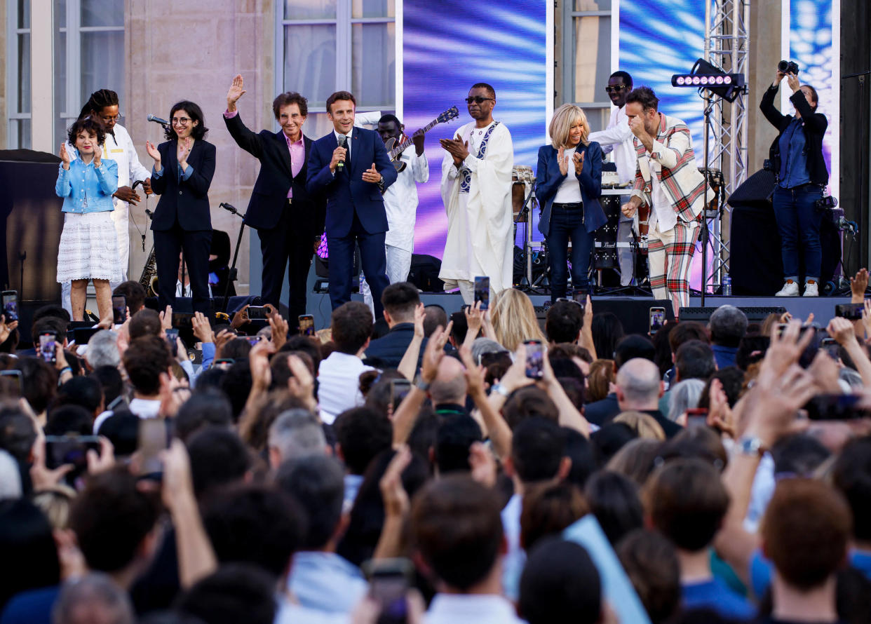Lors de la Fête de la musique à l’Élysée, à Paris, le 21 juin 2022.