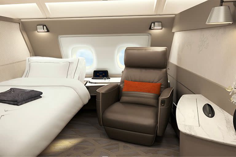 Esta es la suite individual que ofrece Singapore Airlines