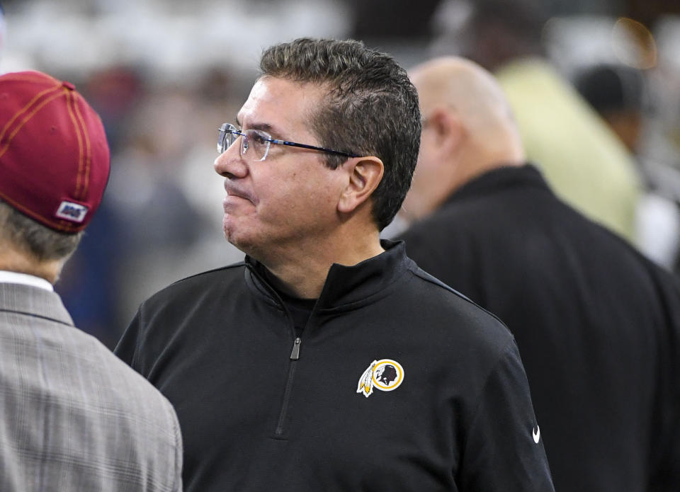 Will Dan Snyder have to pony up for whatever new nickname he chooses? (Photo by Jonathan Newton / The Washington Post via Getty Images)
