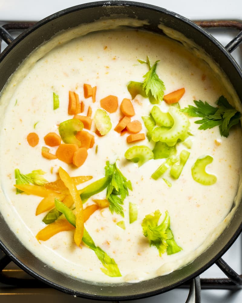 overhead photo of Dolly's Stampede Soup