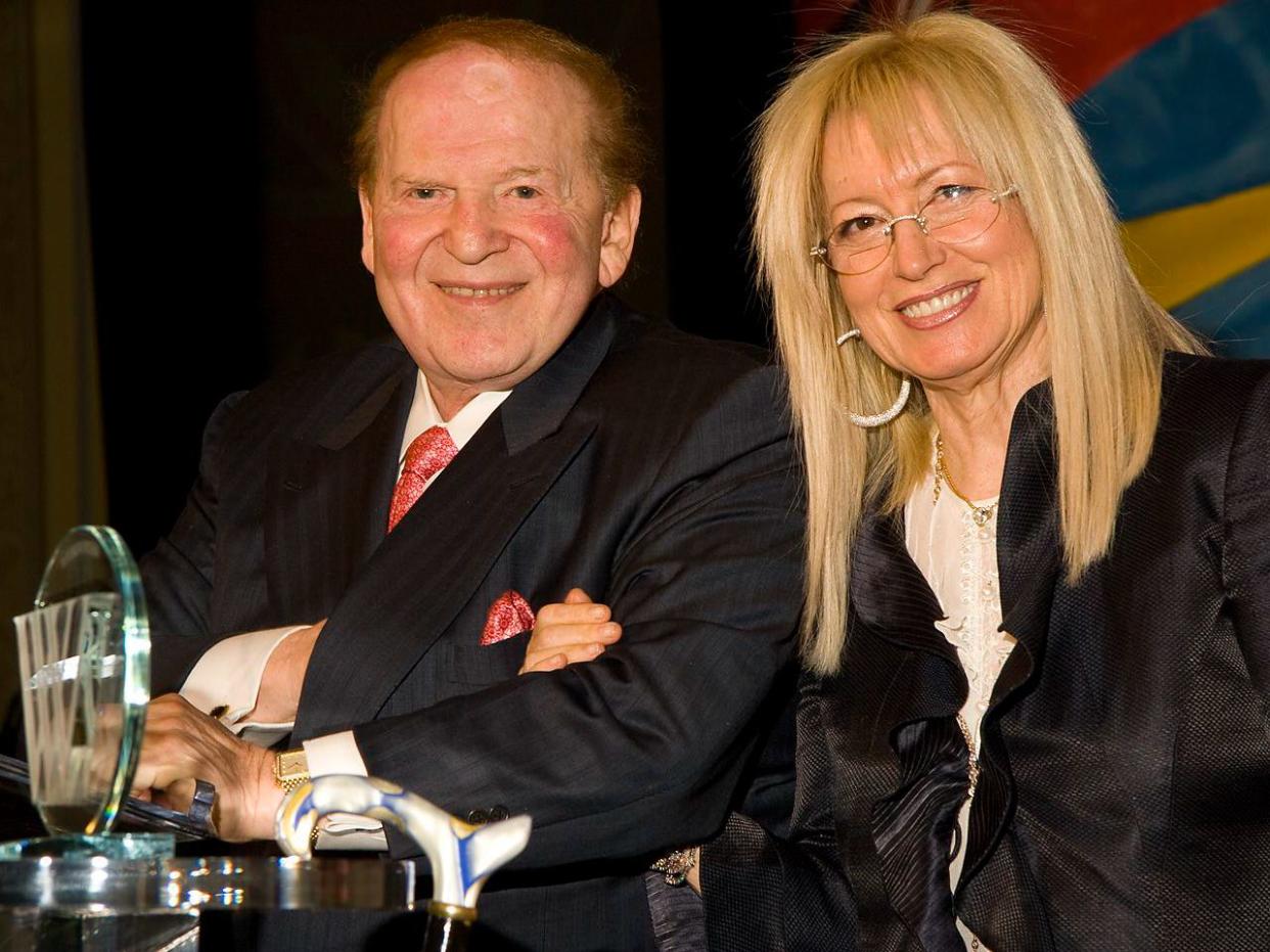 Sheldon and Miriam Adelson, at the Woodrow Wilson Awards