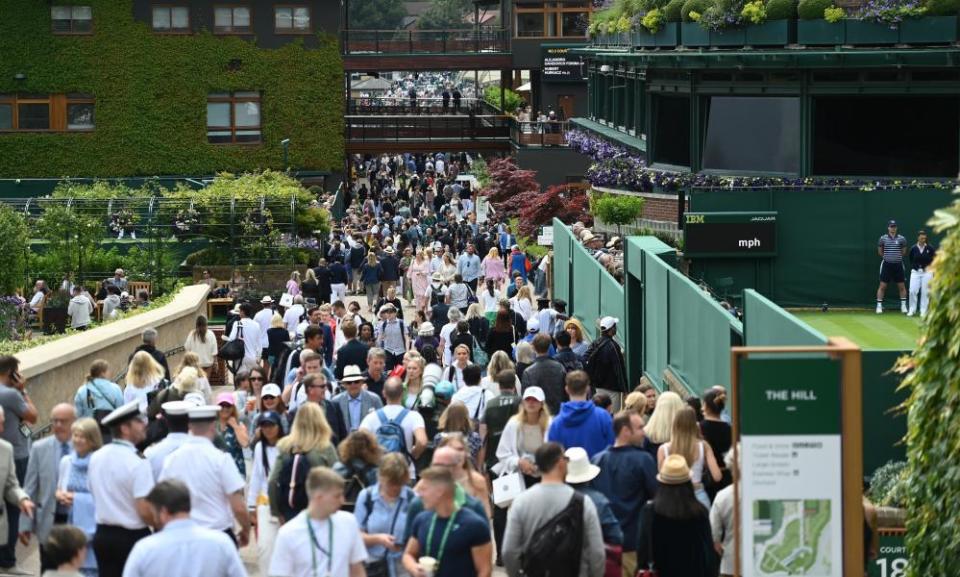 Spectators fill the grounds on the first day of the championships 