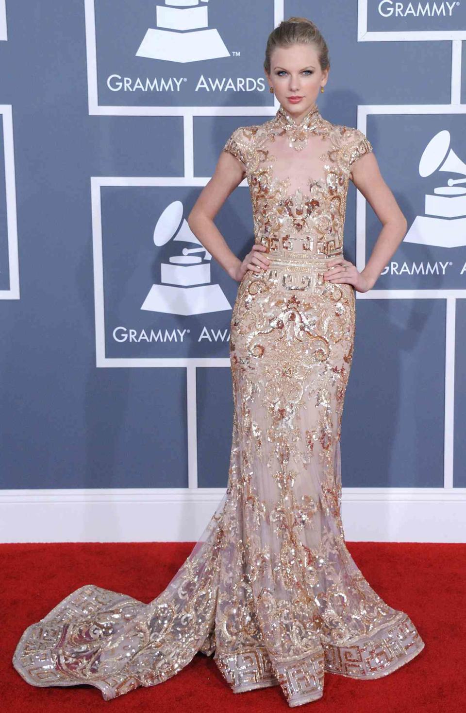 Taylor Swift arrives at 54th Annual GRAMMY Awards held the at Staples Center on February 12, 2012 in Los Angeles, California