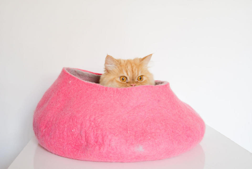 12 incredible pet beds on Etsy pink cave