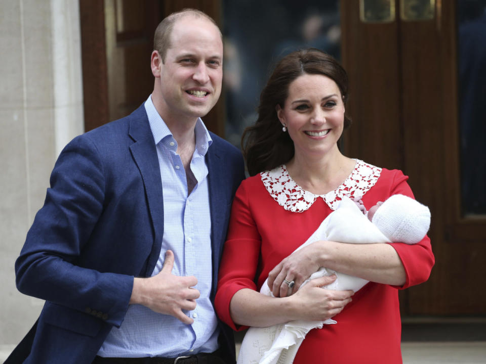 Endlich: Prinz William und Herzogin Kate haben den Namen ihres dritten Kindes verraten. (Bild-Copyright: Star Max 2/AP Photo)