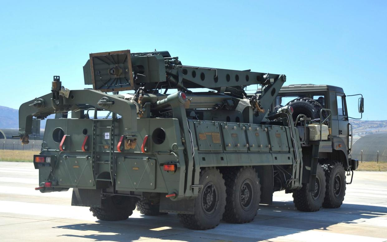 A truck carries parts of the S-400 air defence systems at Murted military airport outside Ankara, Turkey - Turkish Defence Ministry/Turkish Defence Ministry