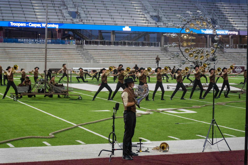 The Troopers from Casper, Wyoming, perform Monday at West Texas Drums at  Bain -Schaeffer- Buffalo Stadium in Canyon.