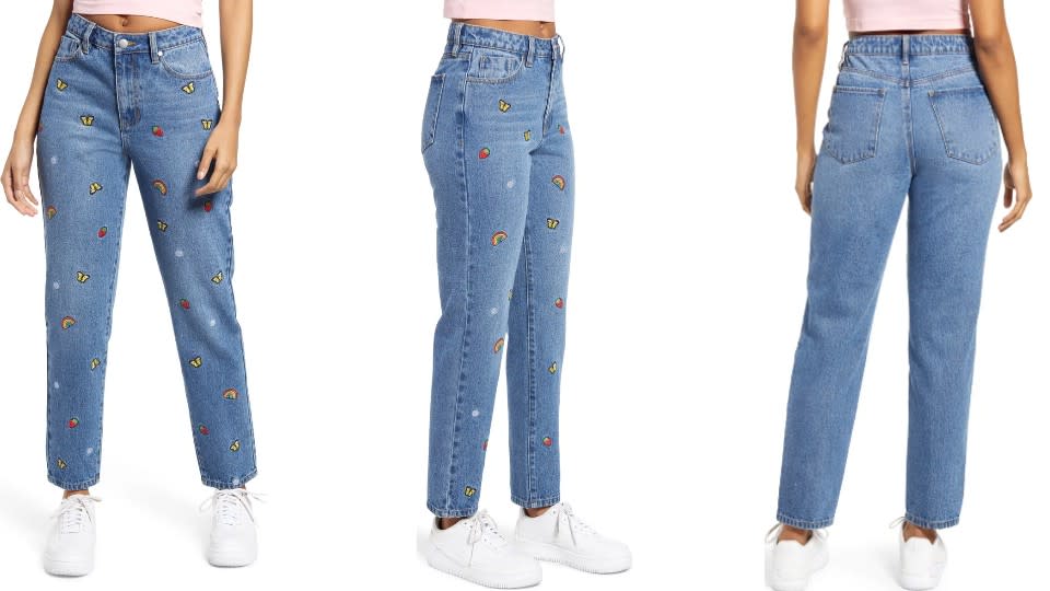 BP. Mixed Embroidery Mom Jeans - Nordstrom, $29 (originally $49)