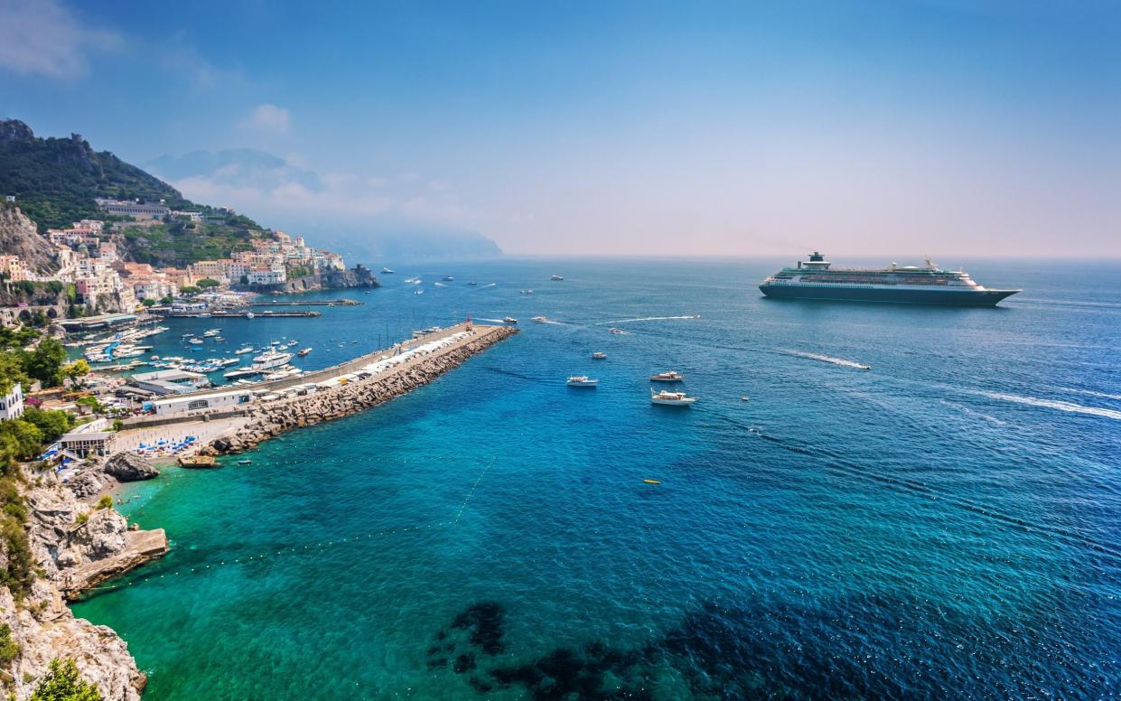 Cruise line off the Amalfi coast - Getty