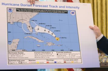 Trump may have edited Hurricane Dorian map with a marker to cover up his bad tweet