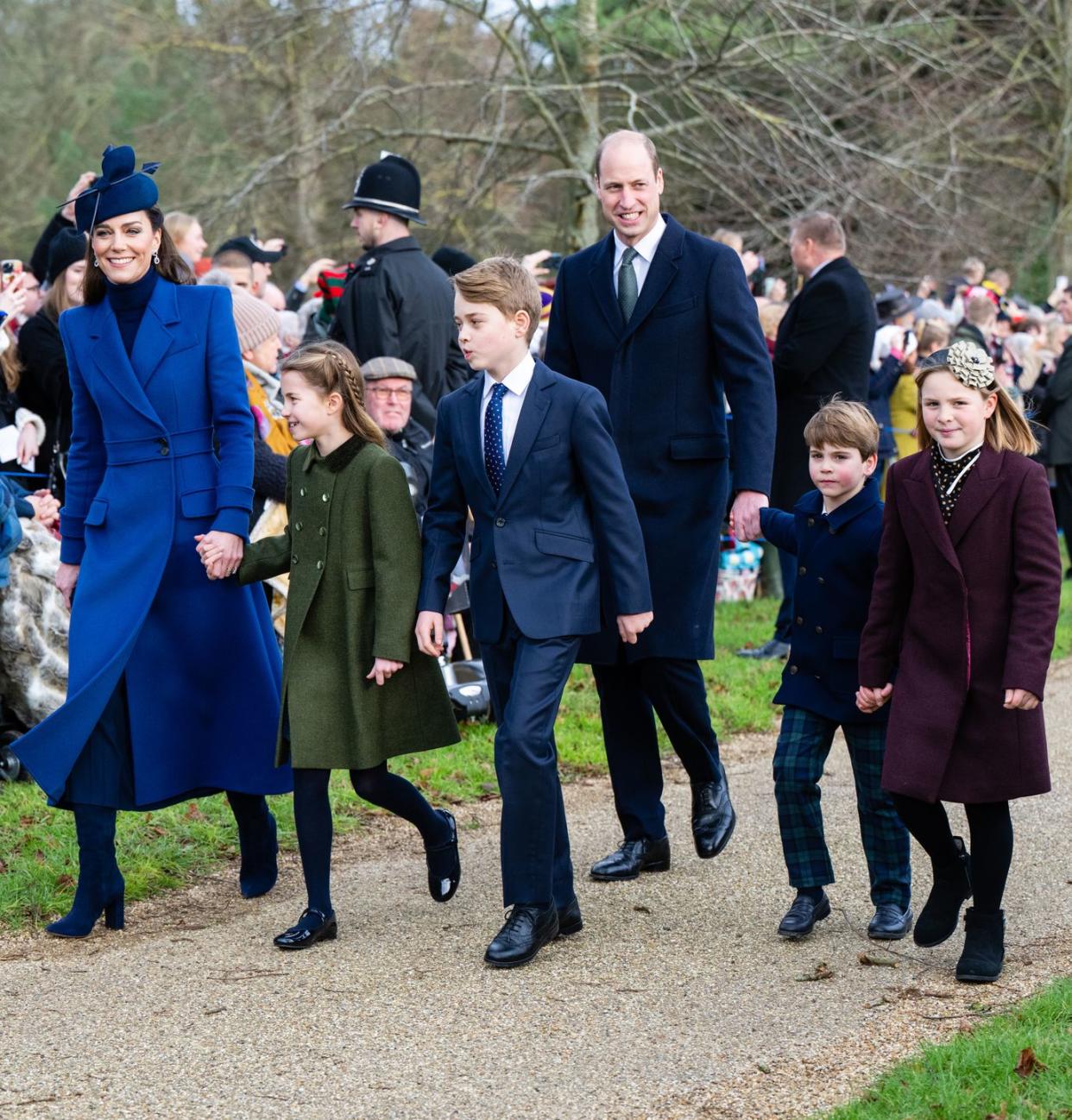 the British royal family attends the Christmas service