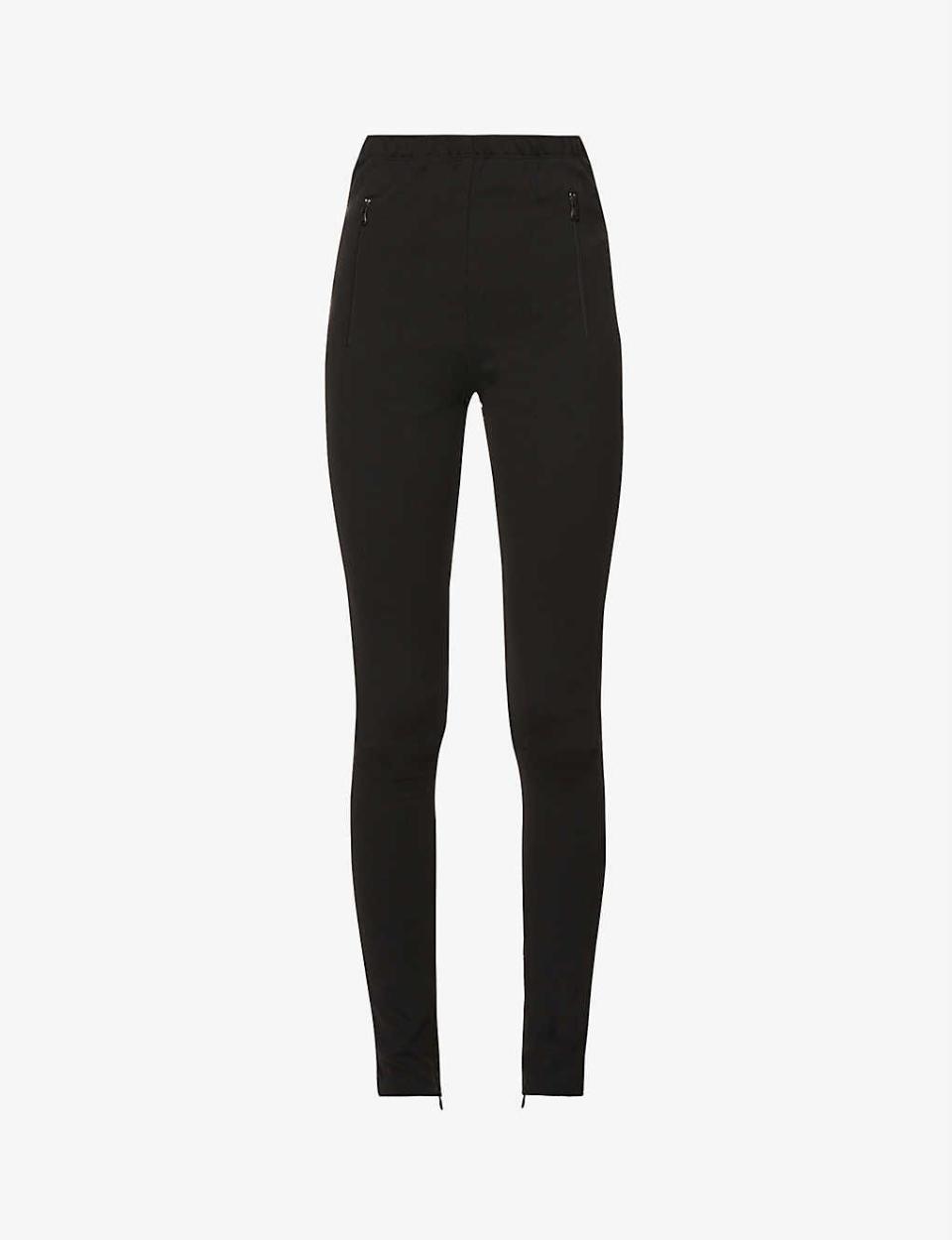 20) Tapered high-rise stretch-woven leggings