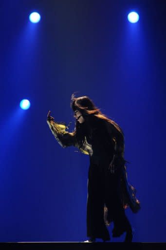 Sweden's Loreen, the winner of the Eurovision 2012, performs at the Grand Final of the song contest in the Azerbaijan's capital Baku