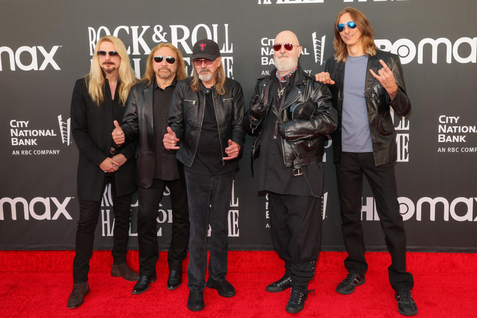 Judas Priest at the 2022 Rock & Roll Hall of Fame Induction Ceremony Red Carpet held at the Microsoft Theatre on November 5, 2022 in Los Angeles, California.