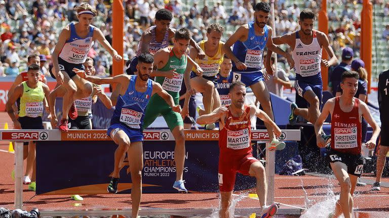 Prueba de 3000m obstáculo en el Campeonato Euopeo de Atletismo