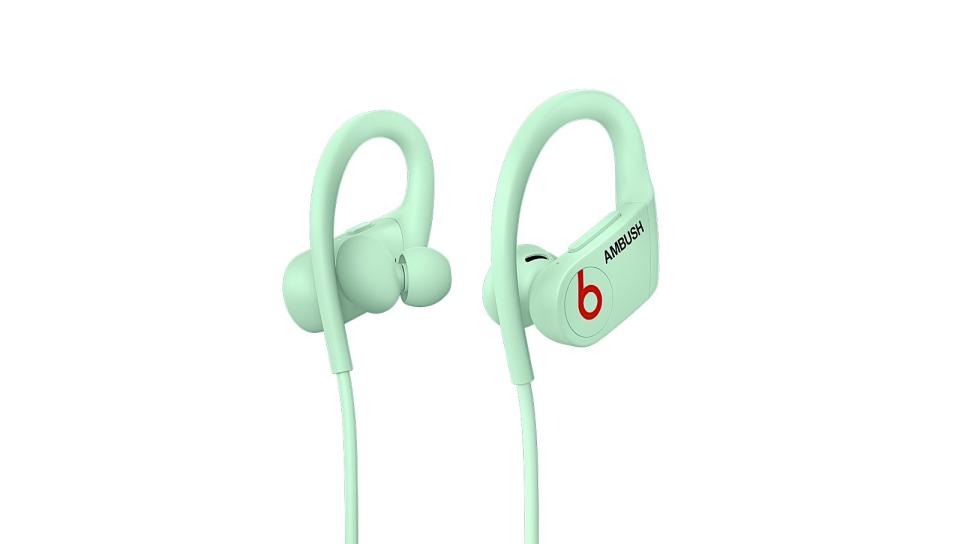 Beats announced a collaboration with fashion brand Ambush: a glow-in-the-dark version of its Powerbeats earbuds for $199.95.