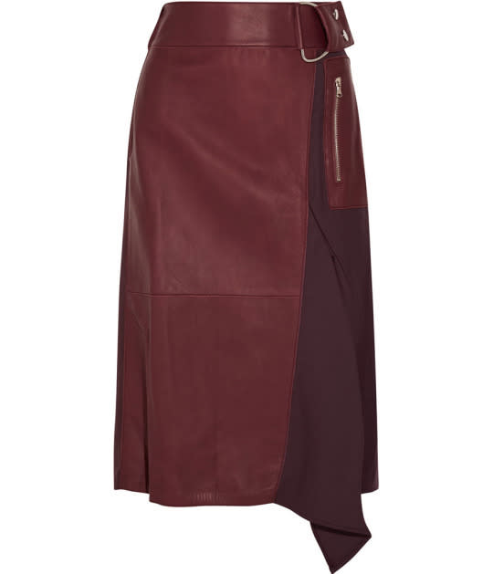 3.1 Phillip Lim Leather and Wool-Twill Skirt, $895, net-a-porter.com