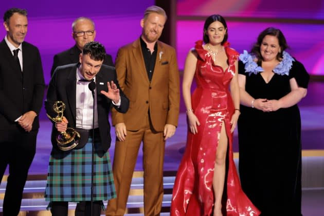 Richard Gadd accepts the Outstanding Limited or Anthology Series award for “Baby Reindeer” onstage during the 76th Primetime Emmy Awards - Credit: Kevin Winter/Getty Images