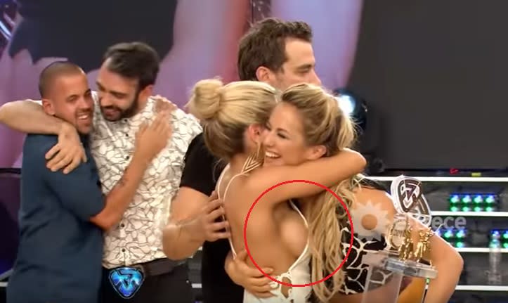 El blooper hot de Laurita Fernández en la final del Bailando. Foto: Captura El trece.