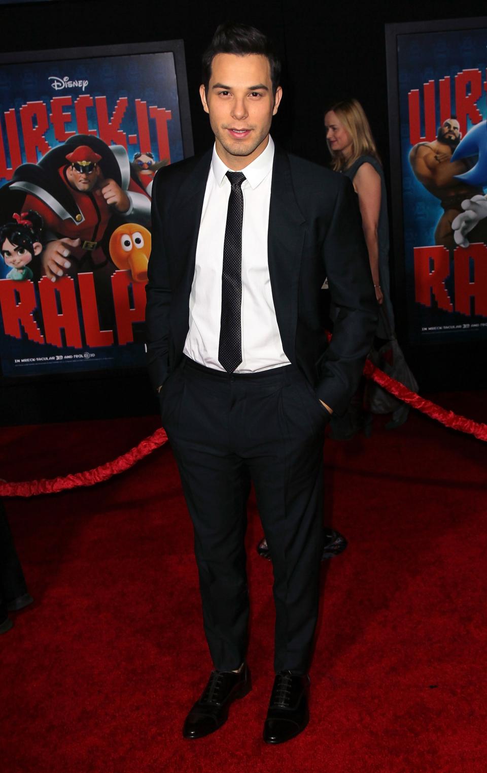 HOLLYWOOD, CA - OCTOBER 29: ACtor Skylar Astin attends the premiere of Walt Disney Animation Studios' "Wreck-It Ralph" at the El Capitan Theatre on October 29, 2012 in Hollywood, California. (Photo by David Livingston/Getty Images)