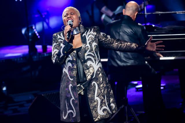 <p>Michele Crowe/CBS</p> Cyrstal Talifeero performing during CBS presents Billy Joel: The 100th - Live at Madison Square Garden