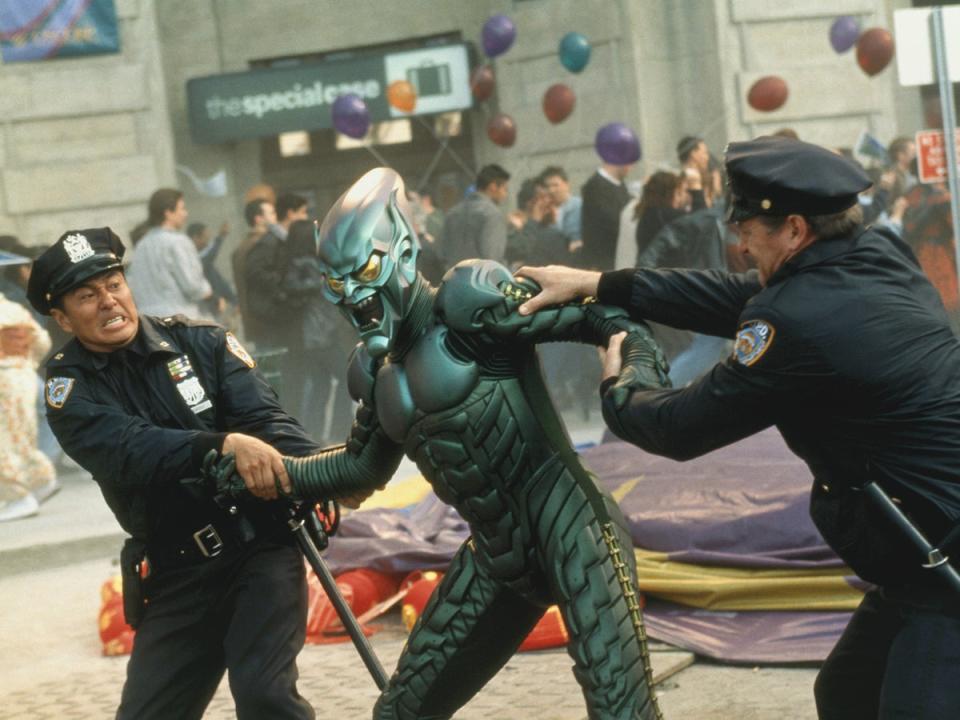 Dafoe’s Green Goblin in ‘Spider-Man’ (2002) (Sony)