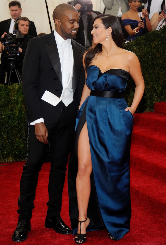 Kanye West and Kim Kardashian at 2014 Met Gala