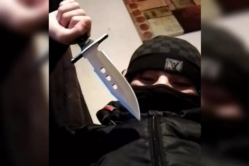 Jordan Rance posing with a knife days before Paul Marsh's murder