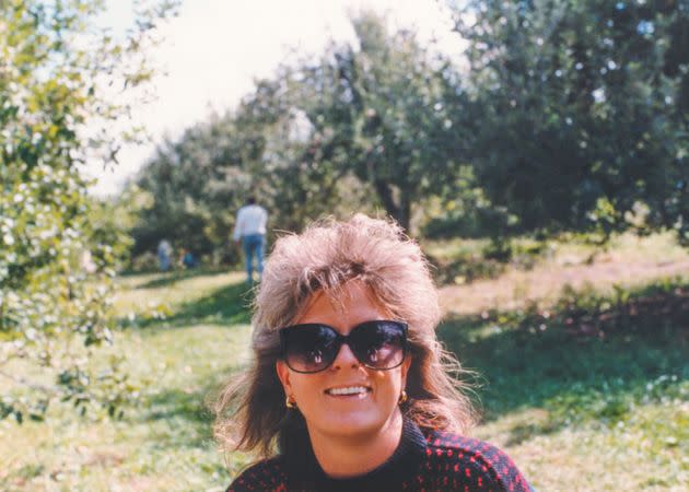 Helmet hair, pictured here in a stock photo, was definitely a thing. 