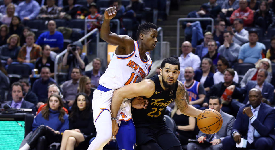 Toronto's 126-98 win over the New York Knicks on Wednesday night was their 33rd straight at home against Atlantic Division opponents. (Photo by Vaughn Ridley/Getty Images)