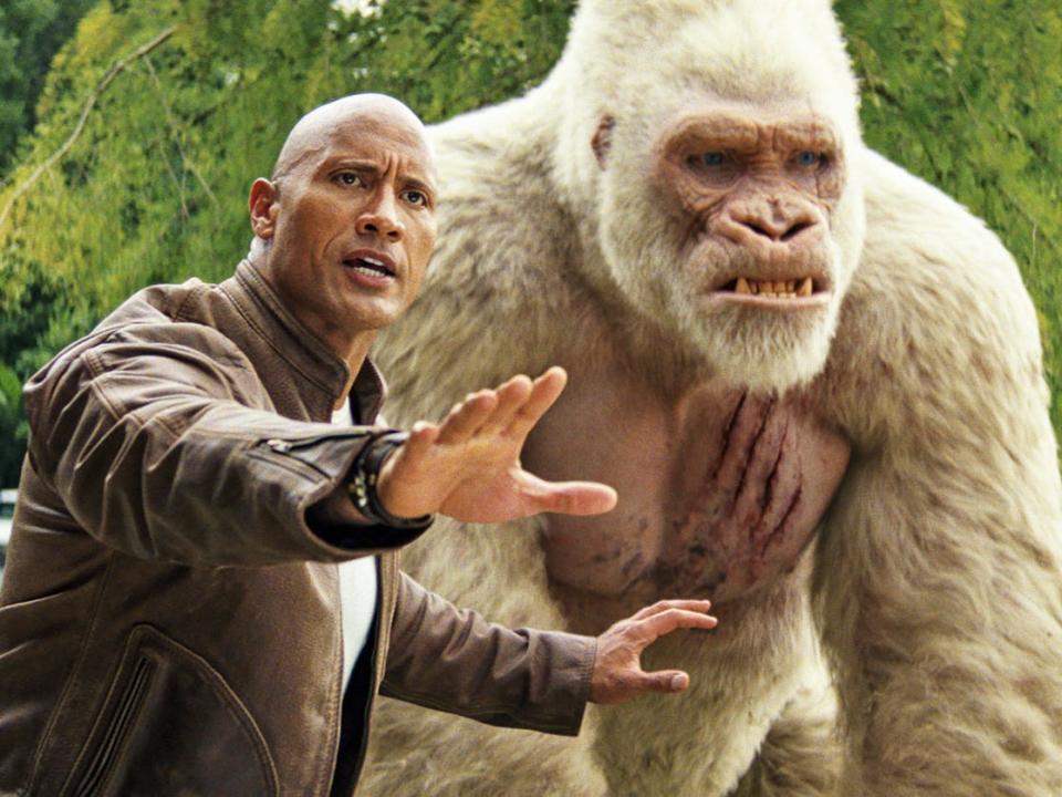 dwayne the rock johnson gorilla rampage