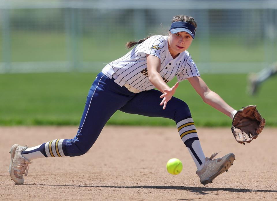 Ashlyn Severns, pictured against Copley last season, delivered Monday's game-winning hit at Aurora.