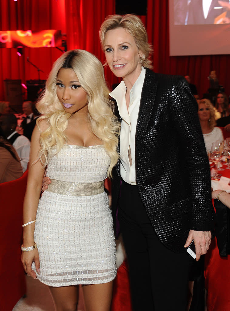 Chopard At 21st Annual Elton John AIDS Foundation Academy Awards Viewing Party: Nicki Minaj and Jane Lynch