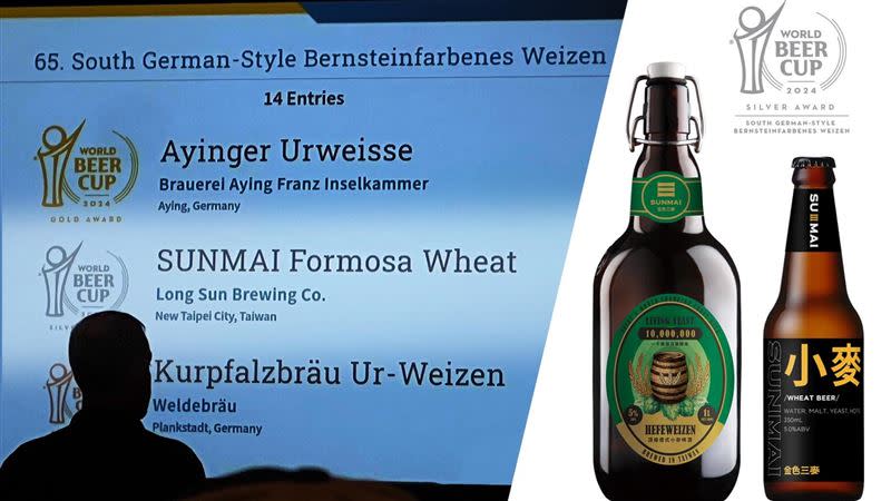 SUNMAI 金色三麥「小麥啤酒」是繼「蜂蜜啤酒」、「蕎麥啤酒」之後，第三款獲世界啤酒大賽肯定的作品（圖／金色三麥提供）