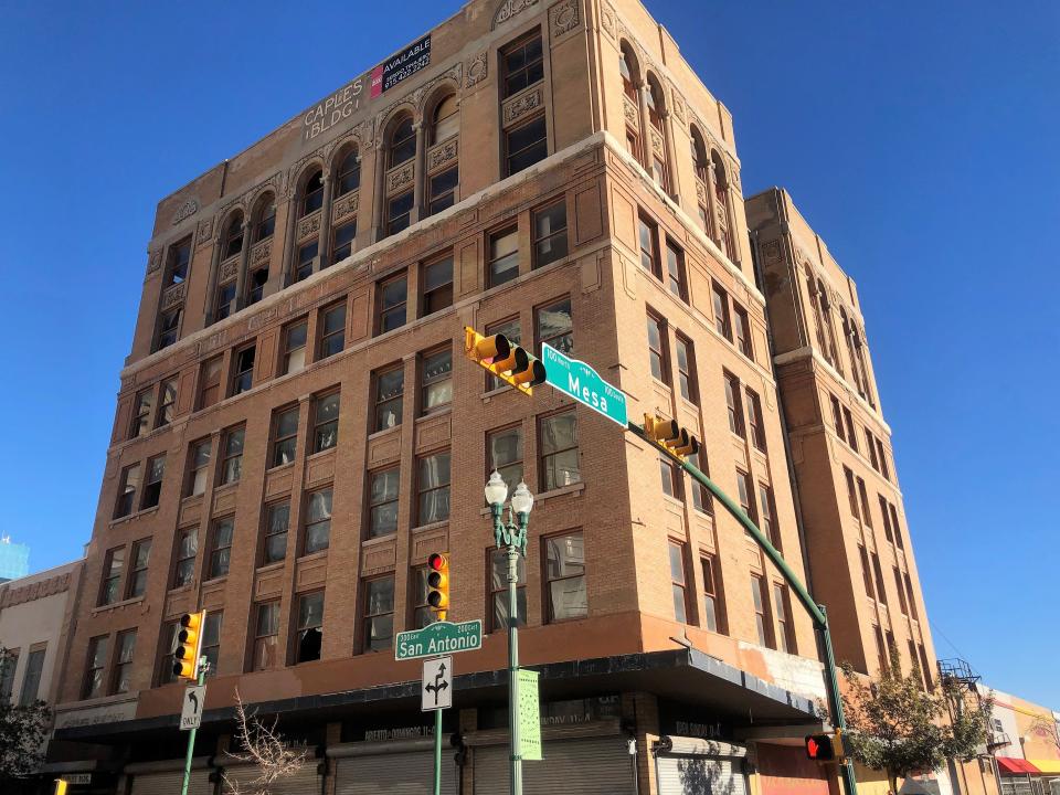 The vacant, 112-year-old, seven-story Caples Building at 300 E. San Antonio Ave. in Downtown El Paso is shown on Oct. 27. It will be auctioned in February.