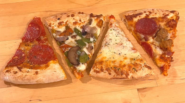 Pieces of pizza