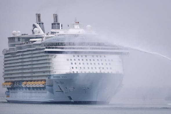 World's Largest Cruise Ship Docks In Southampton